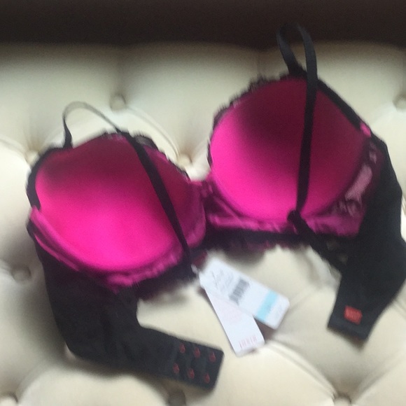 NWT Beautiful Josie Pink & Black Size 36C Bra - Picture 2 of 3